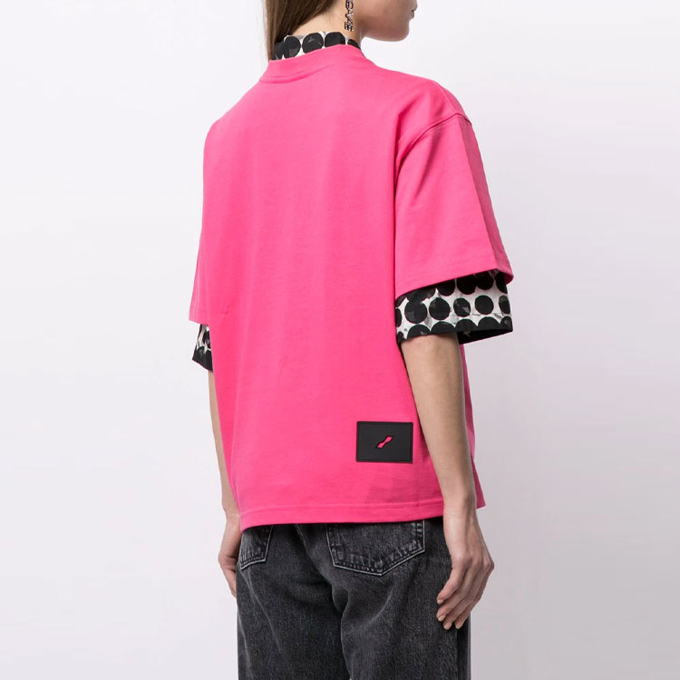 WE11DONE SS21 Pink Cube Lightning Logo Print Unisex T-Shirt WD-TT1-21-547-U-NP 圖 4