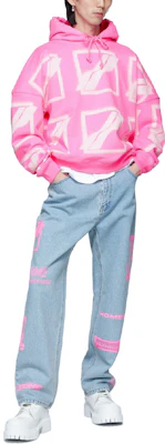 WE11DONE SS21 Hoodie Oversized Logo Pink Unisex WD-TH1-21-517-U-NP Shop WE11DONE SS21 Hoodie Oversized Logo Pink Unisex WD-TH1-21-517-U-NP