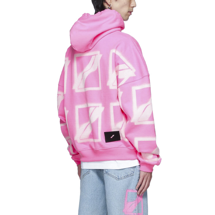 WE11DONE SS21 Pink Oversized Logo Terry Hoodie Unisex WD-TH1-21-517-U-NP 圖 7