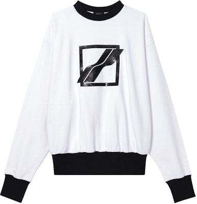 WE11DONE SS21 反光標誌印花長袖男女同款白色衛衣 WD-TS1-21-511-U-WH Order WE11DONE SS21 反光標誌印花長袖男女同款白色衛衣 WD-TS1-21-511-U-WH