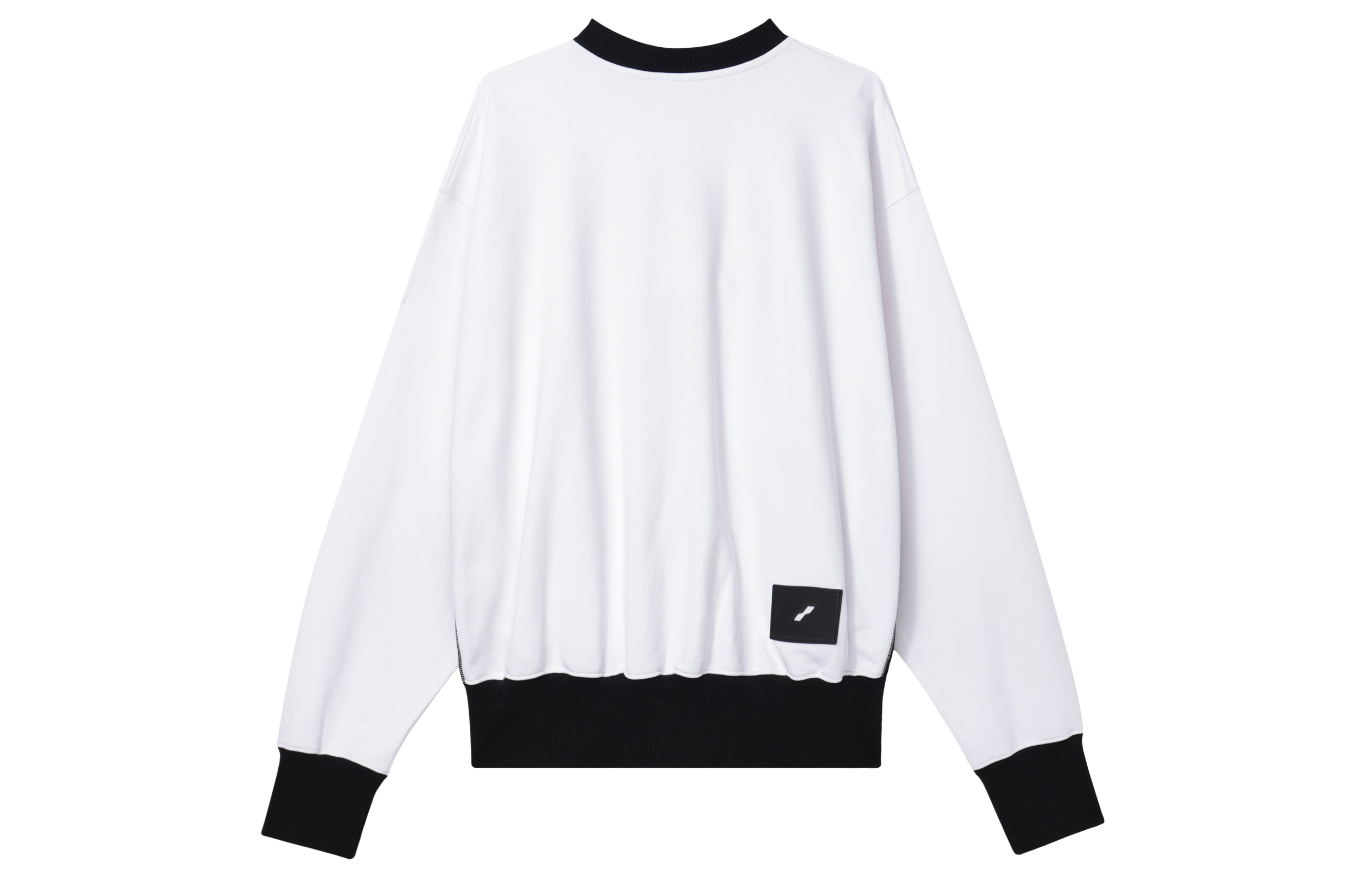 Lookbook WE11DONE SS21 反光標誌印花長袖男女同款白色衛衣 WD-TS1-21-511-U-WH