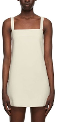 WE11DONE SS21 Sleeveless Square Neck A-Line Dress Beige WD-OP1-21-109-W-BG Order WE11DONE SS21 Sleeveless Square Neck A-Line Dress Beige WD-OP1-21-109-W-BG