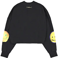 WE11DONE SS21 Smiley Face Pullover Sweatshirt Unisex Black WD-TS0-21-519-U-BK WE11DONE SS21 Smiley Face Pullover Sweatshirt Unisex Black WD-TS0-21-519-U-BK