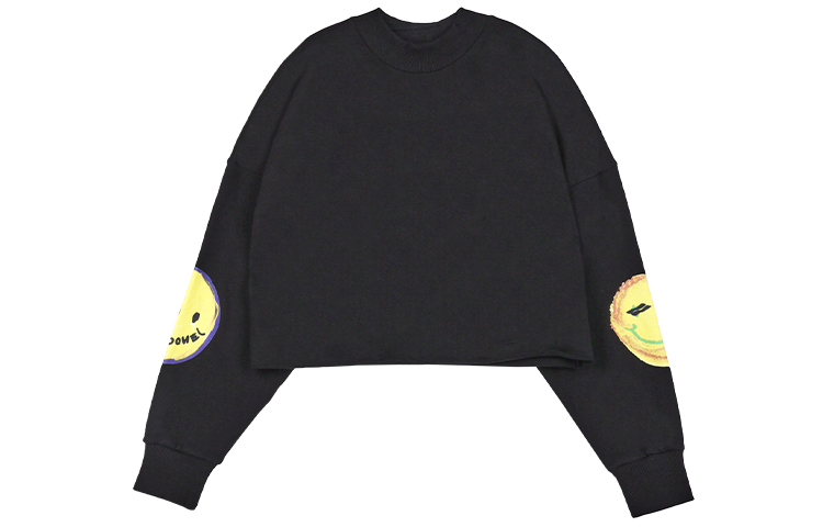 Lookbook WE11DONE SS21 スマイリーフェイス プルオーバースウェットシャツ ユニセックス ブラック WD-TS0-21-519-U-BK