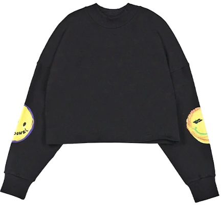 WE11DONE SS21 スマイリーフェイス プルオーバースウェットシャツ ユニセックス ブラック WD-TS0-21-519-U-BK Lookbook WE11DONE SS21 スマイリーフェイス プルオーバースウェットシャツ ユニセックス ブラック WD-TS0-21-519-U-BK