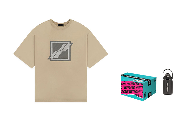 Lookbook WE11DONE SS21 中性米色Logo印花短袖T恤 WD-TT1-21-539-U-BG