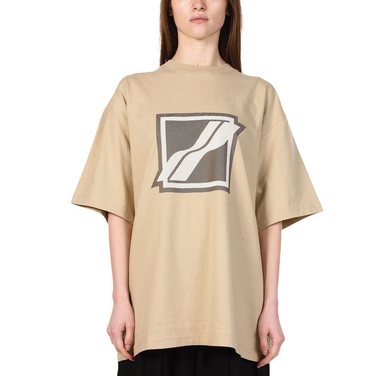 Sizing WE11DONE SS21 中性米色Logo印花短袖T恤 WD-TT1-21-539-U-BG