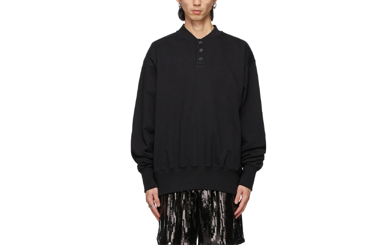 WE11DONE SS21 Unisex Black Logo Long Sleeve Knit Sweater - Gift Recommendation WD-TS1-21-527-U-BK 圖 2