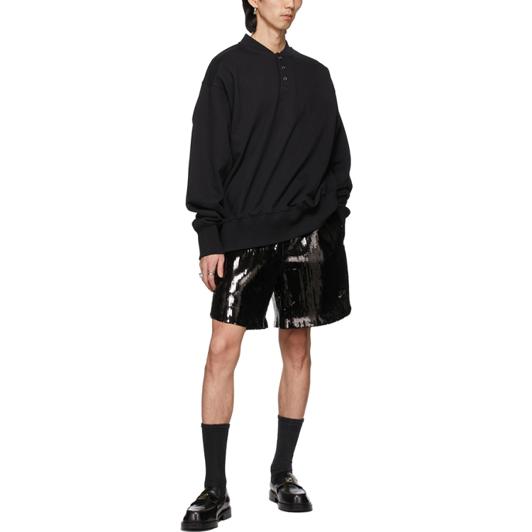 WE11DONE SS21 Unisex Black Logo Long Sleeve Knit Sweater - Gift Recommendation WD-TS1-21-527-U-BK 圖 5