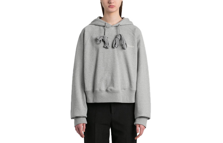 WE11DONE SS21 Unisex Embroidered Logo Hoodie - Gray WD-TH0-21-530-U-GY