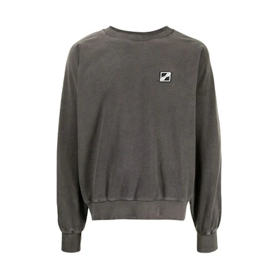 WE11DONE SS21 Unisex Logo Print Pullover Sweatshirt Grey WD-TS1-21-512-U-CH