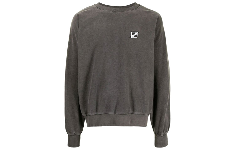 Order WE11DONE SS21 Unisex Logo Print Pullover Sweatshirt Grey WD-TS1-21-512-U-CH
