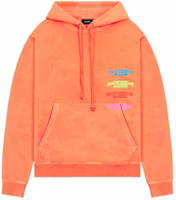 WE11DONE SS21 Unisex Logo Terry Hoodie Orange. WD-TH1-21-502-U-NO WE11DONE SS21 Unisex Logo Terry Hoodie Orange. WD-TH1-21-502-U-NO