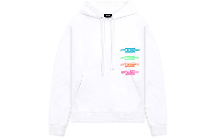 Order WE11DONE SS21 Unisex Logo Terry Hoodie White WD-TH1-21-502-U-WH