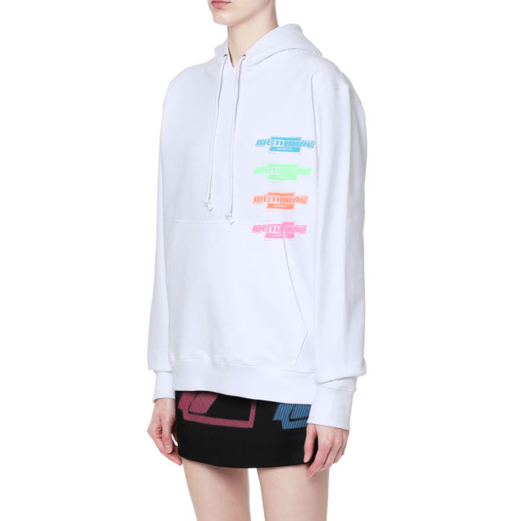 Purchase WE11DONE SS21 Unisex Logo Terry Hoodie White WD-TH1-21-502-U-WH