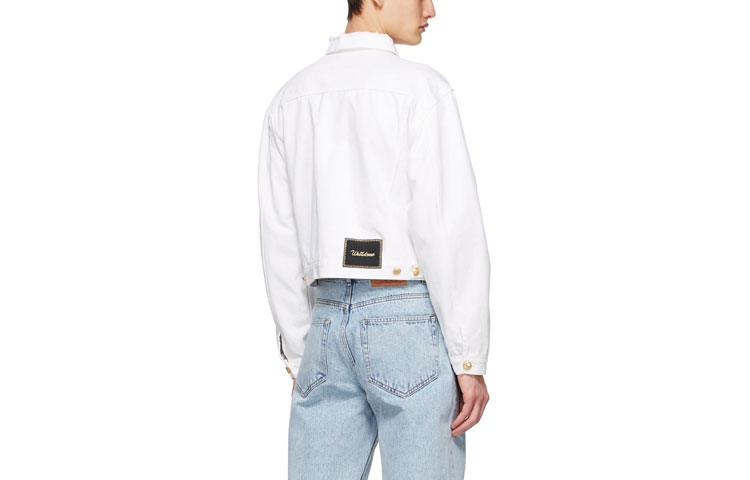 WE11DONE SS21 Unisex White Long Sleeve Denim Jacket. WD-DJ0-21-321-U-WH 圖 3