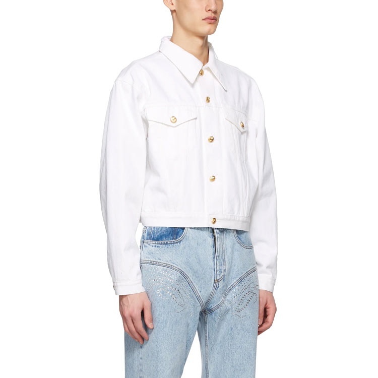 WE11DONE SS21 Unisex White Long Sleeve Denim Jacket. WD-DJ0-21-321-U-WH 圖 5
