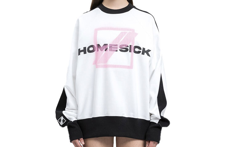 WE11DONE SS21 White Logo Print Crewneck Long Sleeve Sweatshirt Unisex WD-TS1-21-526-U-WH