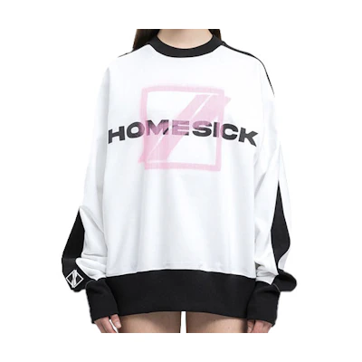 WE11DONE SS21 White Logo Print Crewneck Long Sleeve Sweatshirt Unisex WD-TS1-21-526-U-WH