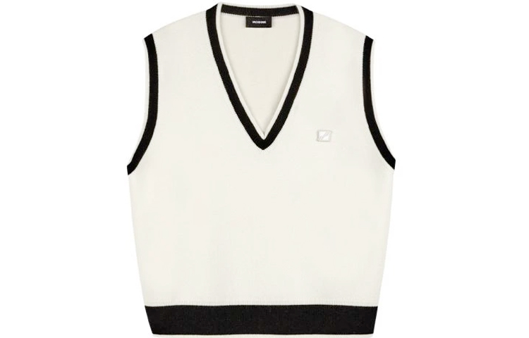 WE11DONE SS21 Wool Logo V-Neck Vest Unisex White. WD-KV1-21-612-U-IV 圖 2