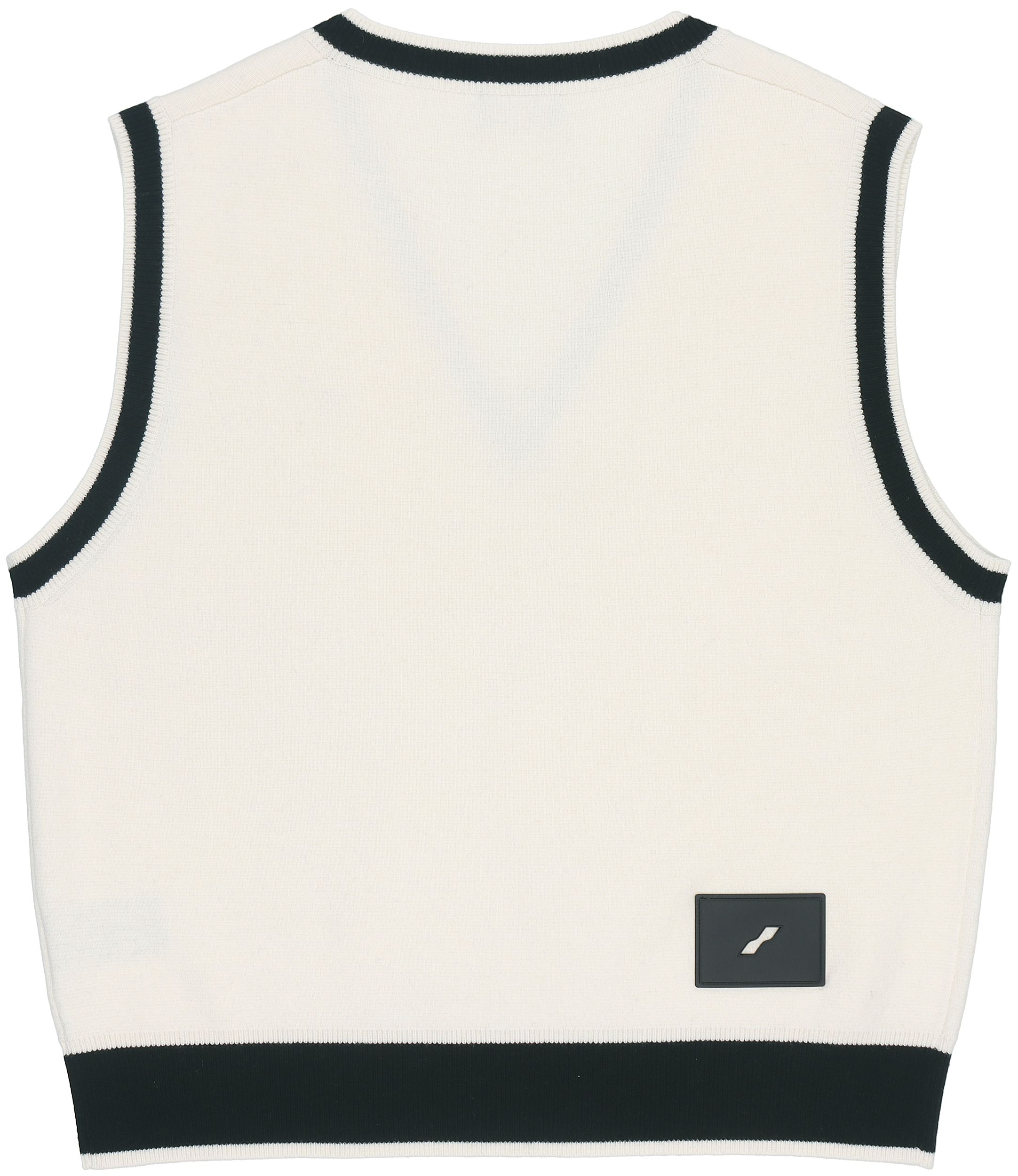WE11DONE SS21 Wool Logo V-Neck Vest Unisex White. WD-KV1-21-612-U-IV 圖 4