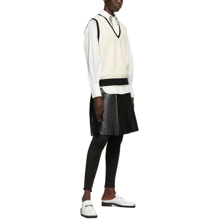 WE11DONE SS21 Wool Logo V-Neck Vest Unisex White. WD-KV1-21-612-U-IV 圖 5