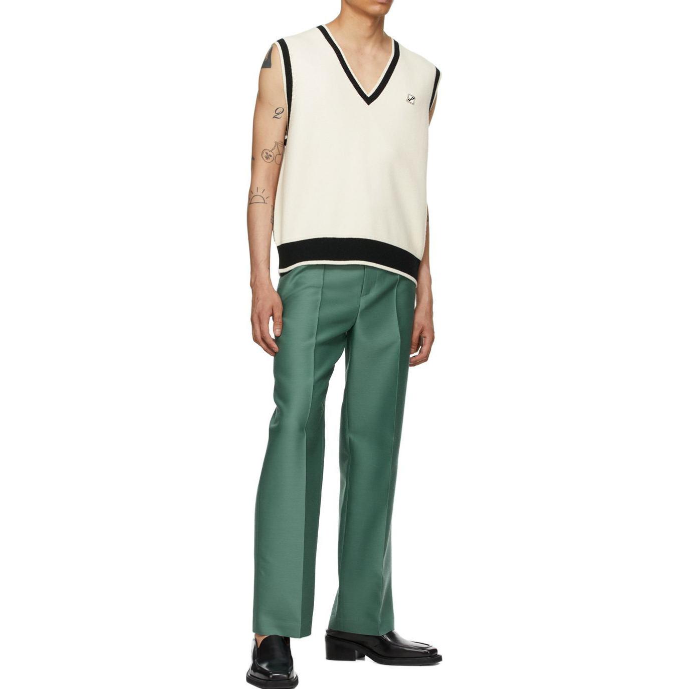 WE11DONE SS21 Wool Logo V-Neck Vest Unisex White. WD-KV1-21-612-U-IV 圖 7