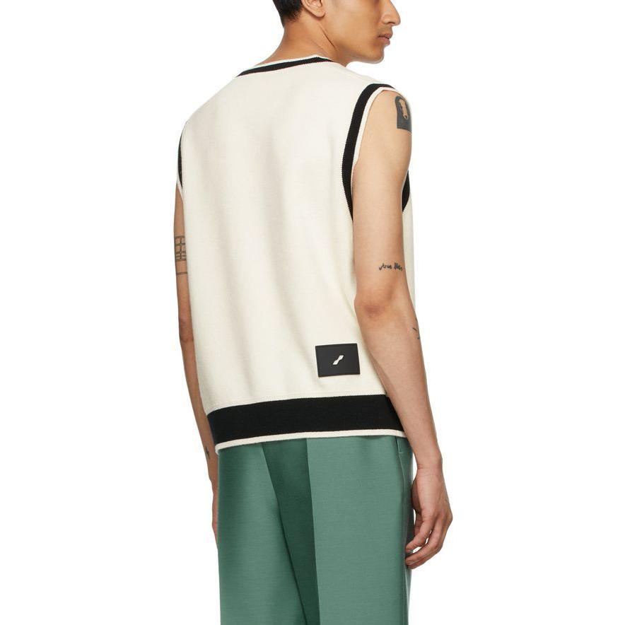 WE11DONE SS21 Wool Logo V-Neck Vest Unisex White. WD-KV1-21-612-U-IV 圖 8