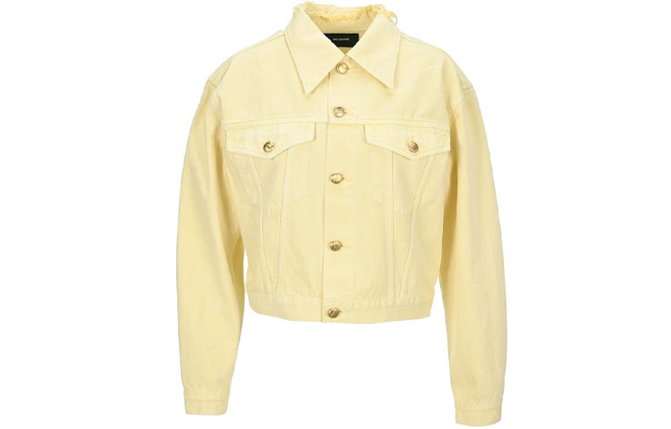 Order WE11DONE SS21 黃色短版牛仔外套 男女同款 長袖純棉 WD-DJ0-21-321-U-YE