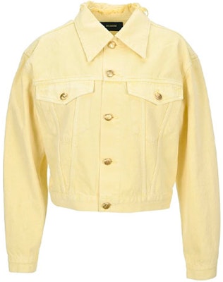 WE11DONE SS21 黃色短版牛仔外套 男女同款 長袖純棉 WD-DJ0-21-321-U-YE Order WE11DONE SS21 黃色短版牛仔外套 男女同款 長袖純棉 WD-DJ0-21-321-U-YE