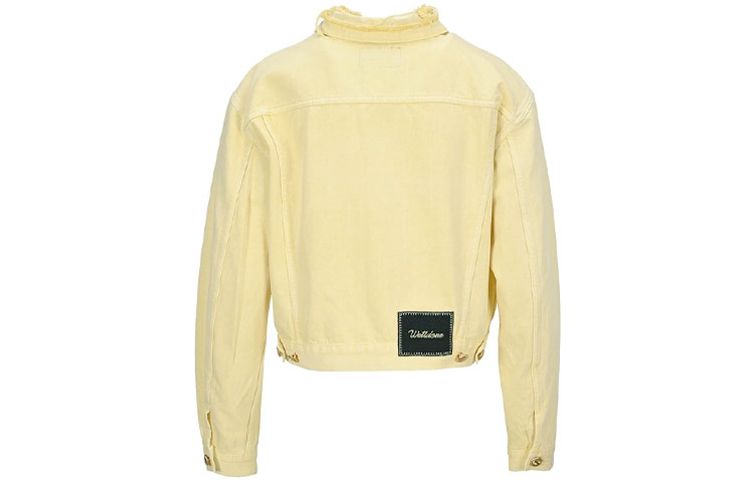 Lookbook WE11DONE SS21 黃色短版牛仔外套 男女同款 長袖純棉 WD-DJ0-21-321-U-YE