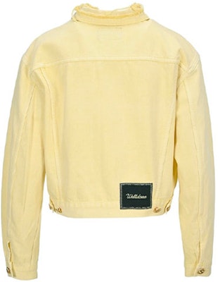 WE11DONE SS21 黃色短版牛仔外套 男女同款 長袖純棉 WD-DJ0-21-321-U-YE Lookbook WE11DONE SS21 黃色短版牛仔外套 男女同款 長袖純棉 WD-DJ0-21-321-U-YE