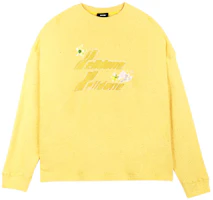 WE11DONE SS21 Yellow Logo Printed Pullover Sweatshirt Unisex WD-TT0-21-727-U-YE WE11DONE SS21 Yellow Logo Printed Pullover Sweatshirt Unisex WD-TT0-21-727-U-YE