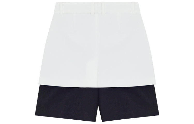 Lookbook WE11DONE SS22 黑白寬鬆層次拼接短褲. WD-PT1-22-274-M-BW