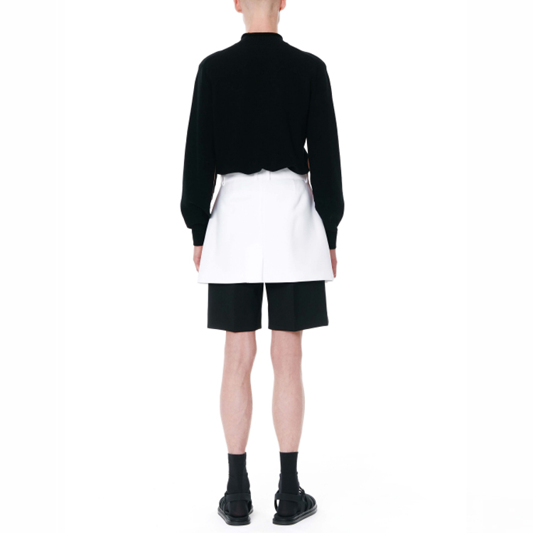 Purchase WE11DONE SS22 黑白寬鬆層次拼接短褲. WD-PT1-22-274-M-BW