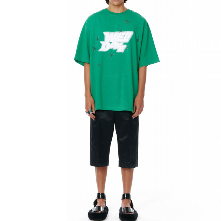 Shop WE11DONE SS22  High-Waisted Loose Fit Casual Shorts Black. WD-PT1-22-267-M-BK