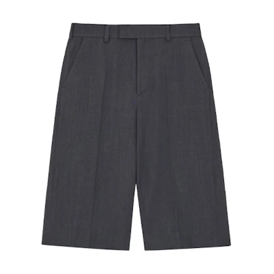WE11DONE SS22 Mid-Rise Loose Fit Casual Grey Shorts WD-PT1-22-267-M-DG