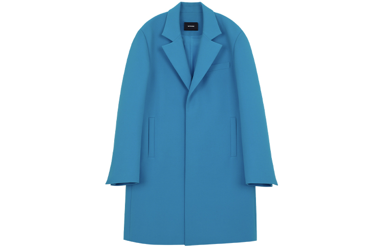 WE11DONE SS22  Oversized Single-Breasted Coat Blue WD-CT1-22-087-M-BL