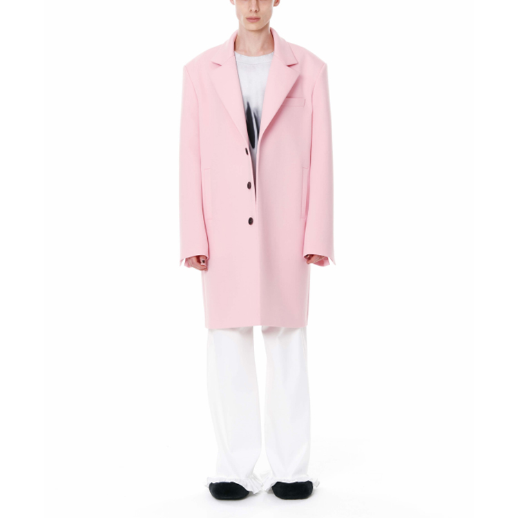 WE11DONE SS22  Pink Single-Breasted Loose Coat. WD-CT1-22-087-M-PK 圖 4