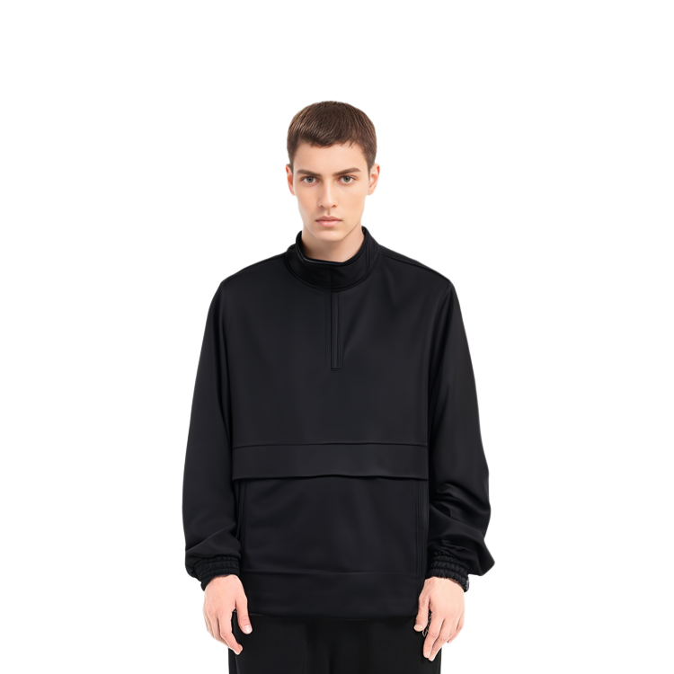 WE11DONE SS22  Satin Reflective Half-Zip Jacket Black. WD-JK1-22-075-M-BK 圖 4
