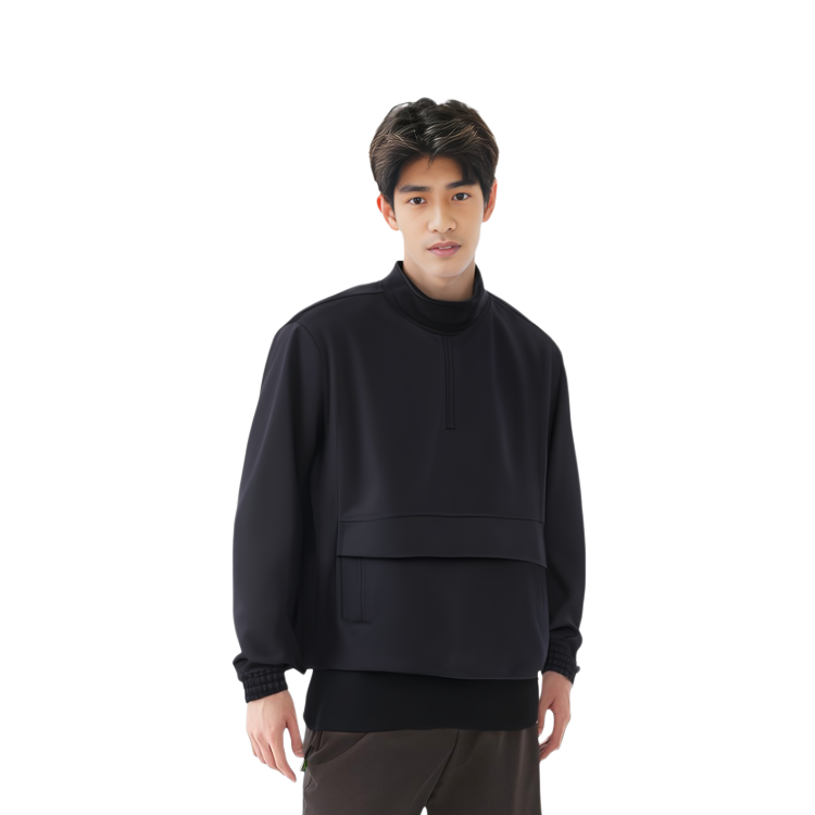 WE11DONE SS22  Satin Reflective Half-Zip Jacket Black. WD-JK1-22-075-M-BK 圖 7