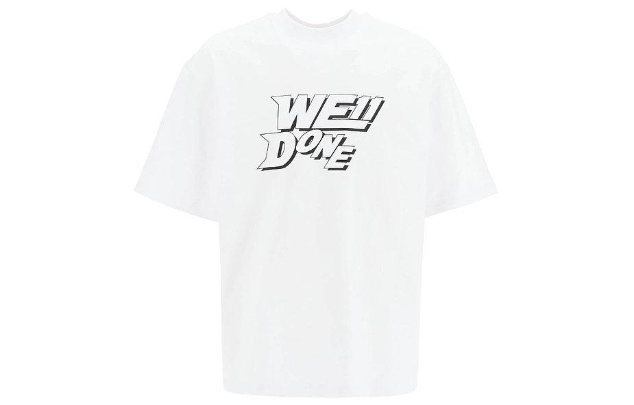 WE11DONE SS22  White Crewneck Short Sleeve T-Shirt with Letter Print WD-TT1-22-630-WH 圖 2