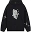 Order WE11DONE SS22 Angel Glitter Print Unisex Pullover Hoodie Black WD-BL1-22-130-U-BK