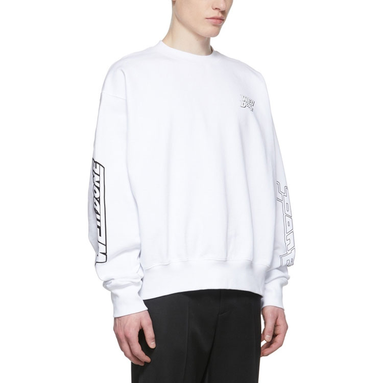 WE11DONE SS22 Asymmetrical 3D Logo Print Pullover Sweatshirt Unisex White WD-TS1-22-699-U-WH 圖 4