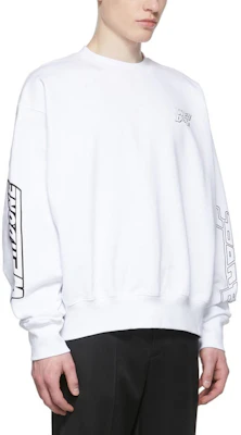 WE11DONE SS22 Asymmetrical 3D Logo Print Pullover Sweatshirt Unisex White WD-TS1-22-699-U-WH Shop WE11DONE SS22 Asymmetrical 3D Logo Print Pullover Sweatshirt Unisex White WD-TS1-22-699-U-WH