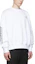 Shop WE11DONE SS22 Asymmetrical 3D Logo Print Pullover Sweatshirt Unisex White WD-TS1-22-699-U-WH