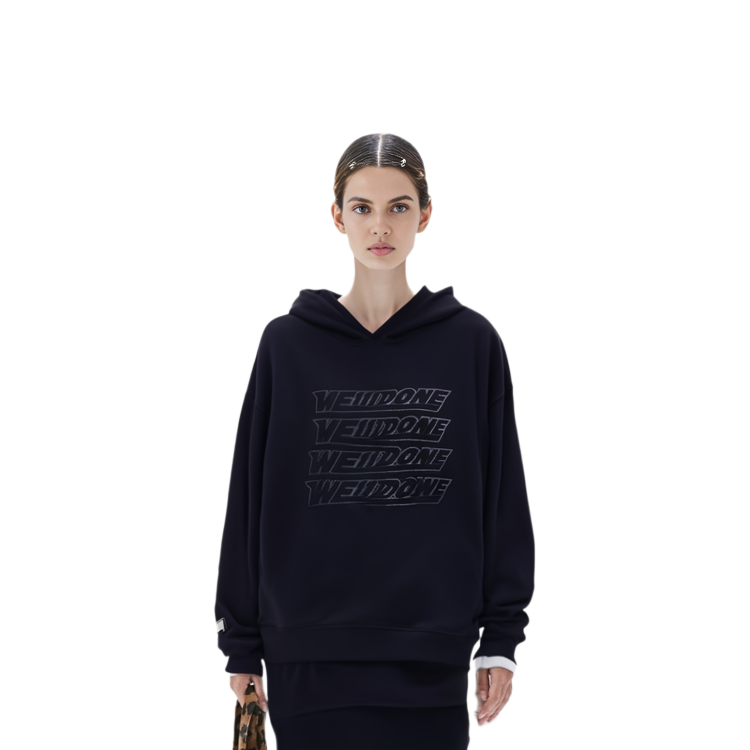 Purchase WE11DONE SS22 Black 3D Print Logo Hoodie Unisex WD-TH1-22-687-U-BK