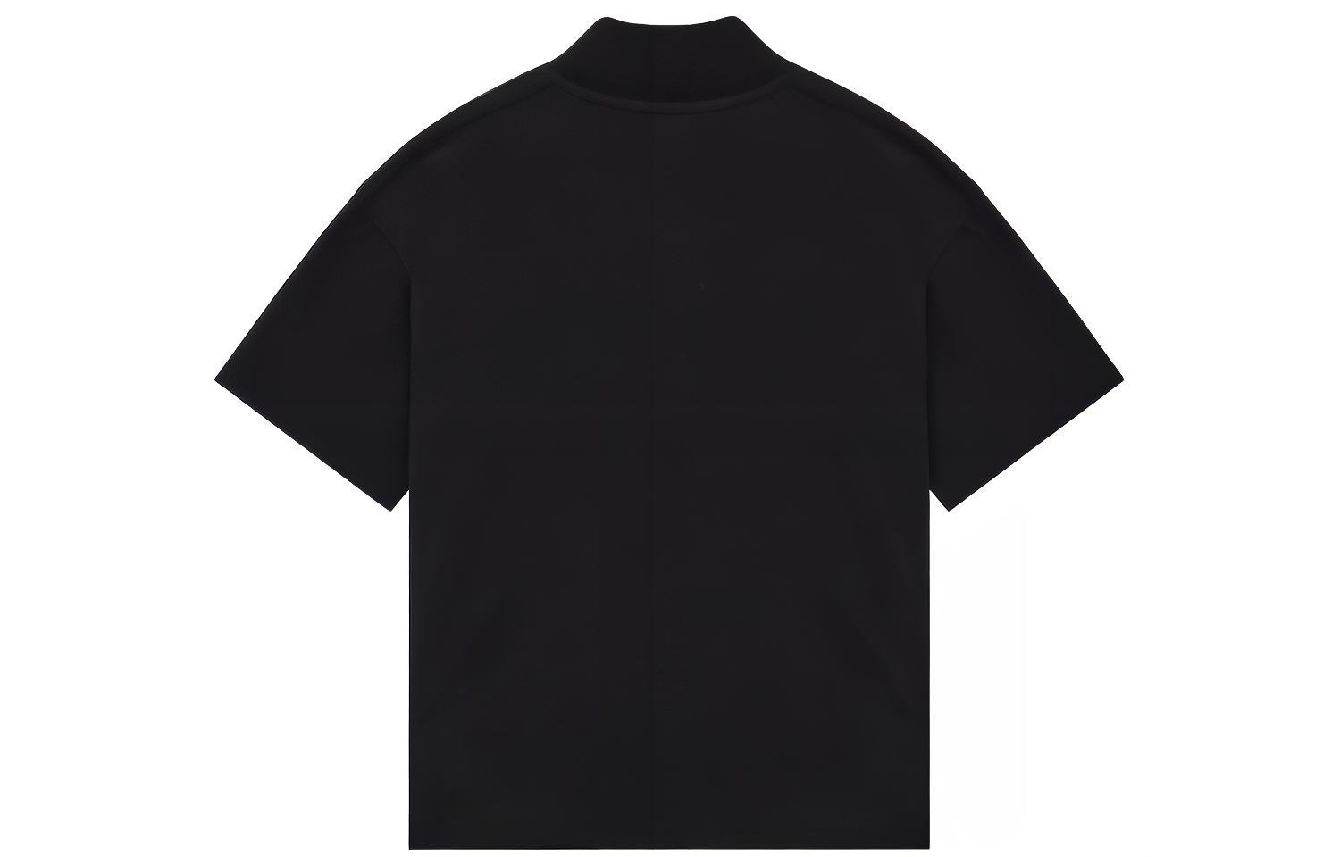 WE11DONE SS22 Black High-Neck Logo Print Short Sleeve T-Shirt Unisex WD-TT1-22-560-U-BK 圖 3