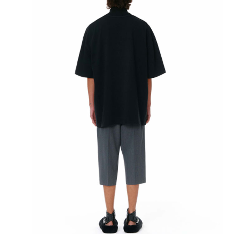 WE11DONE SS22 Black High-Neck Logo Print Short Sleeve T-Shirt Unisex WD-TT1-22-560-U-BK 圖 5