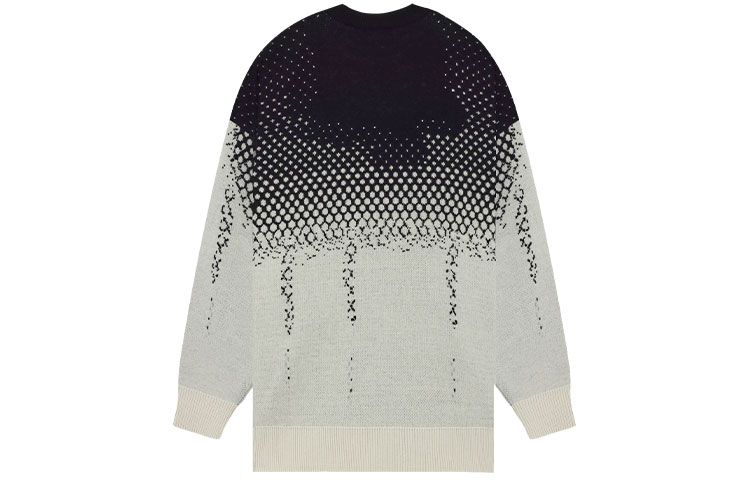 Lookbook WE11DONE SS22 黑色提花羊毛羊絨圓領毛衣 男女通用款式 WD-KT1-22-613-U-BK